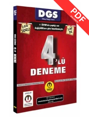 DGS Son Format 4'lü Çözümlü Deneme