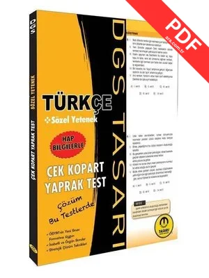 DGS Türkçe Yaprak Test PDF indir