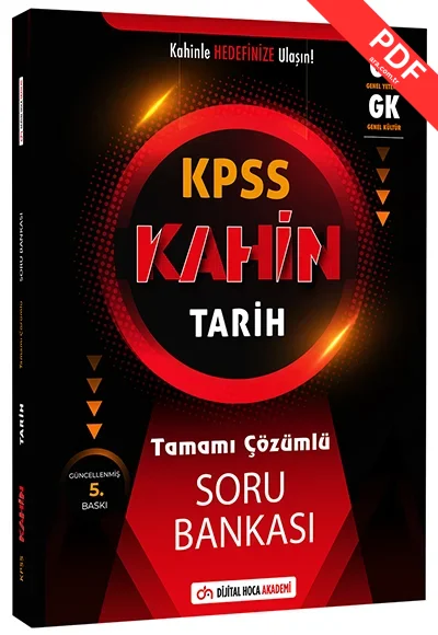 Dijital Hoca 2025 KPSS KAHİN Lisans Genel Yetenek Genel Kültür Türkiye Geneli PDF Çözümlü 10`lu Deneme