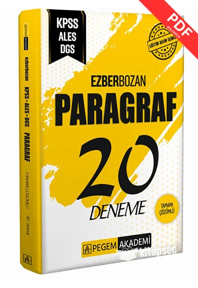 Ezberbozan KPSS ALES DGS Paragraf 20 Deneme Pegem Akademi Yayıncılık