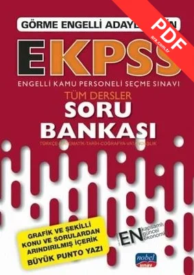 Görme Engelli Adaylar İçin E-KPSS Tüm Dersler Soru Bankası