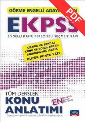 Görme Engelliler İçin EKPSS Konu Anlatımı PDF indir