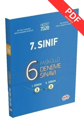 Hedef 2020 7.Sınıf 6 Fasiküllü Deneme Sınavı 3+3 PDF indir