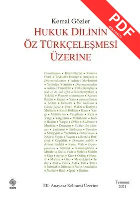 Hukuk Dilinin Öz Türkçeleşmesi Üzerine