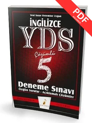 İngilizce YDS Çözümlü 5 Deneme Sınavı PDF indir