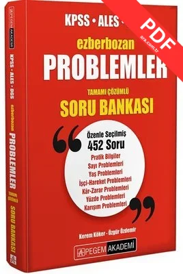 KPSS ALES DGS Problemler Ezberbozan Soru Bankası PDF indir