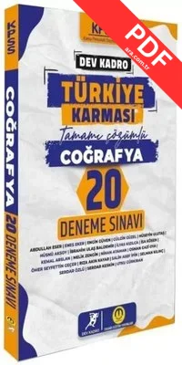 KPSS Coğrafya Dev Kadro Türkiye Karması 20 Deneme Çözümlü