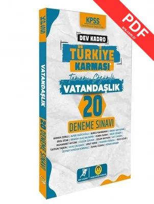 KPSS Dev Kadro Türkiye Karması Vatandaşlık 20 Deneme