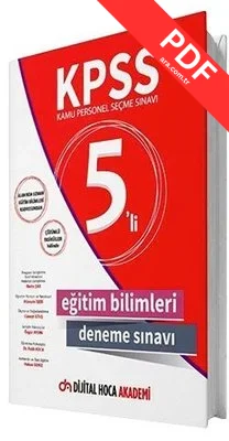 KPSS Eğitim Bilimleri 5 Deneme Çözümlü PDF indir