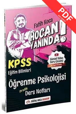 KPSS Eğitim Bilimleri Öğrenme Psikolojisi Hocan Yanında Pratik Ders Notları