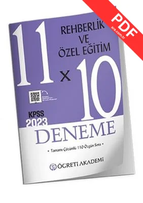 KPSS Eğitim Bilimleri Rehberlik ve Özel Eğitim 11x10 Deneme