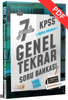 KPSS Eğitim Bilimleri Soru Bankası 7 Günde Genel Tekrar Kitabı