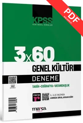 KPSS Genel Kültür 3x60 Deneme