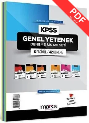 KPSS Genel Yetenek Deneme Sınavı Seti 6 Fasikül 42 Deneme
