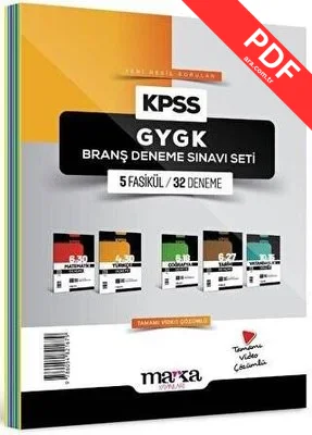 KPSS GYGK Branş Deneme Sınavı Seti 5 Fasikül 32 Deneme