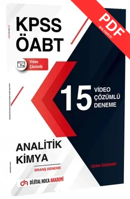 KPSS ÖABT 2024 Analitik Kimya Video Çözümlü 15 Branş Deneme