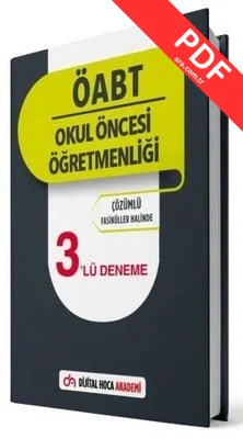KPSS ÖABT Okul Öncesi Öğretmenliği Çözümlü 3lü Deneme