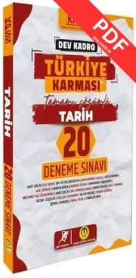 KPSS Tarih Dev Kadro Türkiye Karması 20 Deneme Çözümlü