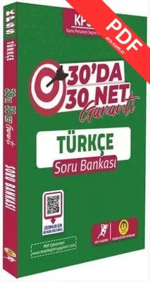 KPSS Türkçe 30 da 30 Net Garanti Soru Bankası