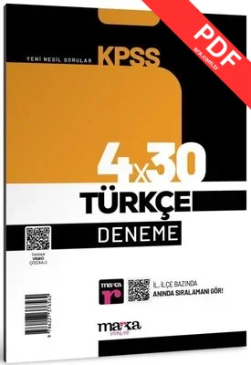 KPSS Türkçe 4x30 Deneme