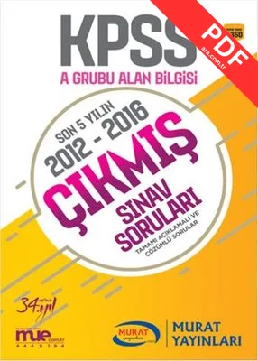 KPSS-A Çıkmış Sınav Soruları Alan Bilgisi 1360