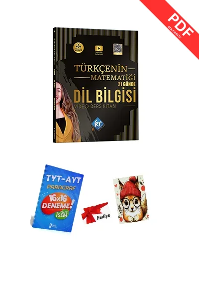 KR Akademi Yayınları 2025 TYT AYT Gamze Hoca Türkçenin Matematiği Tüm Sınavlar İçin 21 Günde Dil Bilgisi Video Ders Kitabı