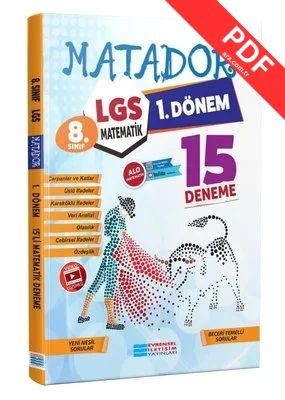 LGS 1. Dönem Matematik 15li Deneme Video Çözümlü PDF indir
