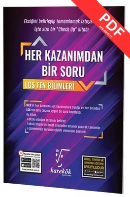 LGS Fen Bilimleri Her Kazanımdan Bir Soru PDF indir