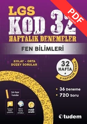 LGS Fen Bilimleri Kod 32 - Haftalık Denemeler