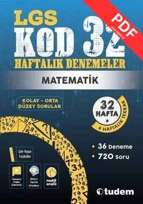 LGS Matematik Kod 32 - Haftalık Denemeler