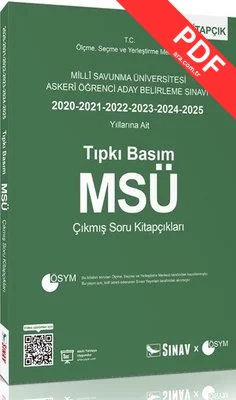 MSÜ Tıpkı Basım Son 6 Yıl Çıkmış Soru Kitapçıkları