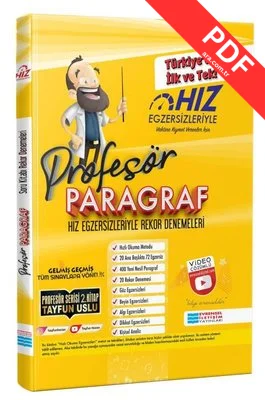 Profesör Paragraf - Hız Egzersizleriyle Rekor Denemeler Video Çözümlü