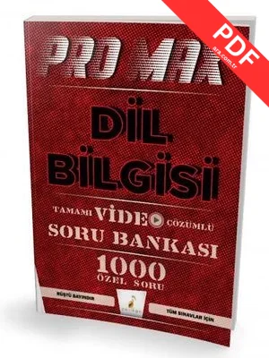 Promax Dil Bilgisi Tamamı Video Çözümlü Soru Bankası PDF indir