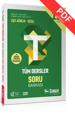 Sınav 11. Sınıf Tüm Dersler Eşit Ağırlık Sözel Soru Bankası PDF indir