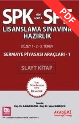 SPK Sermaye Piyasası Araçları 1 Slayt Kitap