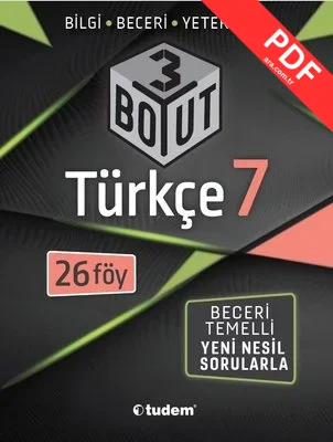 Türkçe 7.Sınıf 3 Boyut PDF indir