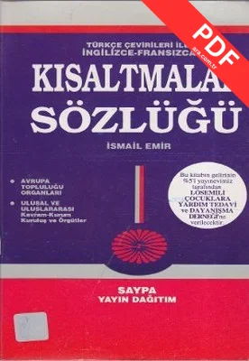 Türkçe Çevirileri ile İngilizce - Fransızca Kısaltmalar Sözlüğü PDF indir