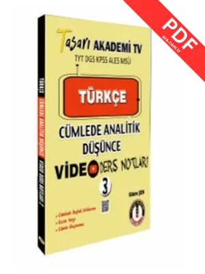 Türkçe Cümlede Analitik Video Ders Notları - 3
