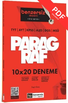 TYT AYT KPSS ALES DGS MSÜ Kral Serisi Benzersiz Paragraf 10x20 Deneme
