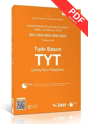 TYT Tıpkı Basım Son 5 Yıl Çıkmış Soru Kitapçıkları PDF indir