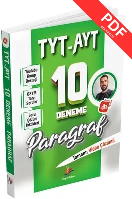 TYT - AYT Paragraf 10 Deneme Sınavı PDF indir