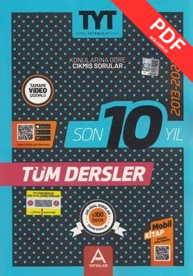 TYT Tüm Dersler Son 10 Yıl Çıkmış Sorular