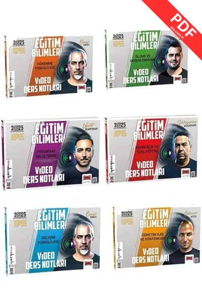Yargı Yayınevi 2025 Kpss Eğitim Bilimleri Tüm Dersler Video Ders Notları (6 Kitap)