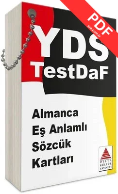 YDS Almanca Eş Anlamlı Sözcük Kartları PDF indir