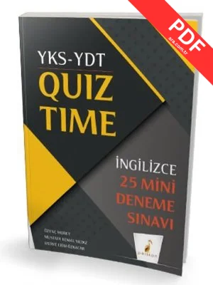 YKS YDT İngilizce Quiz Time 25 Mini Deneme